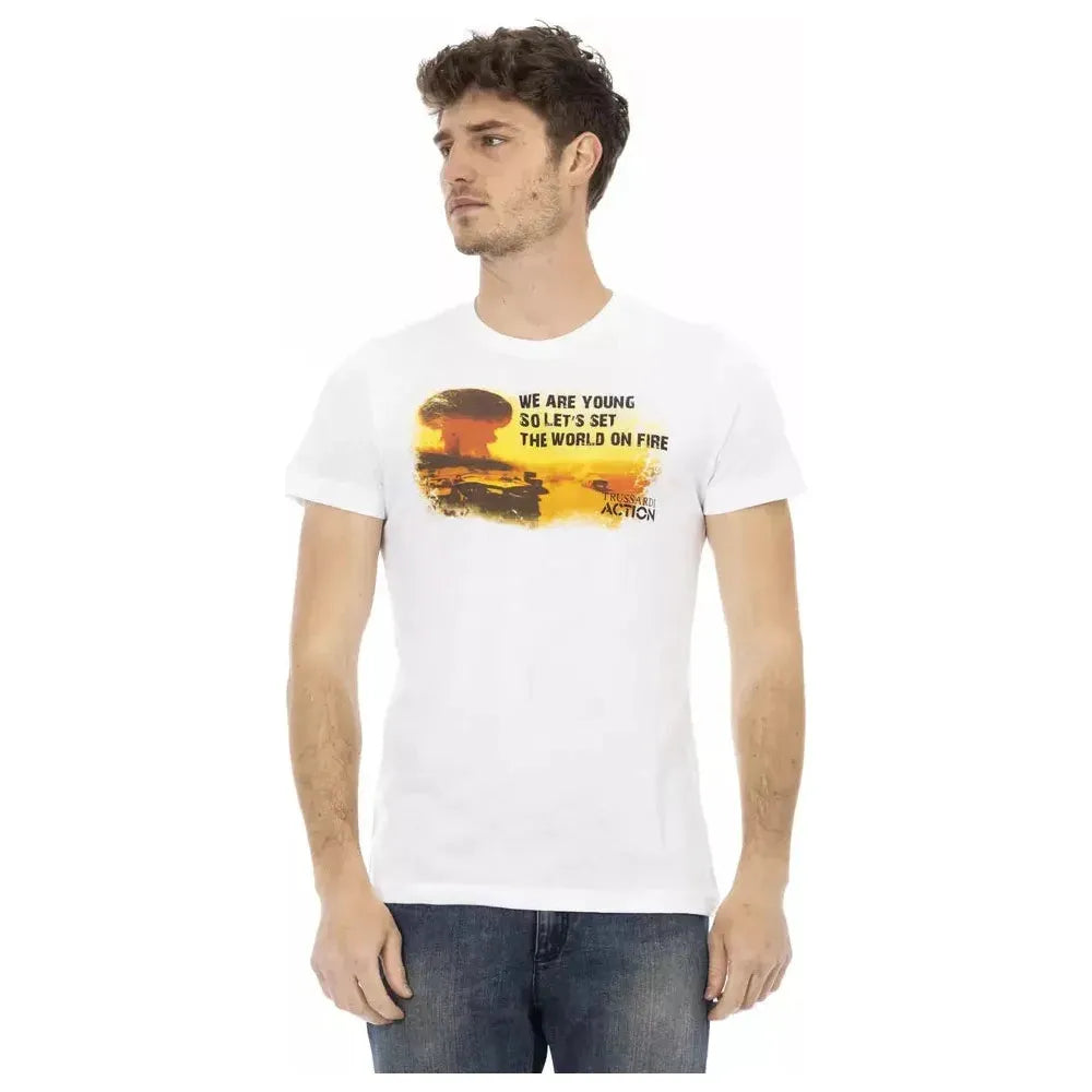 Trussardi Action White Cotton T-Shirt