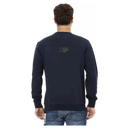 Automobili Lamborghini Blue Cotton Men's Sweater