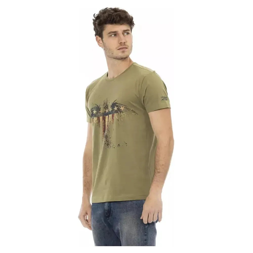 Trussardi Action Green Cotton T-Shirt
