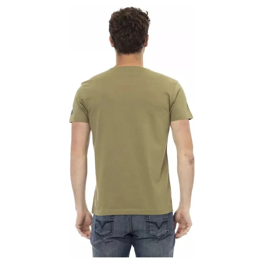 Trussardi Action Green Cotton Men T-Shirt