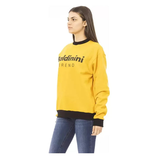 Baldinini Trend Yellow Cotton Women Hoodie BA-22529-S