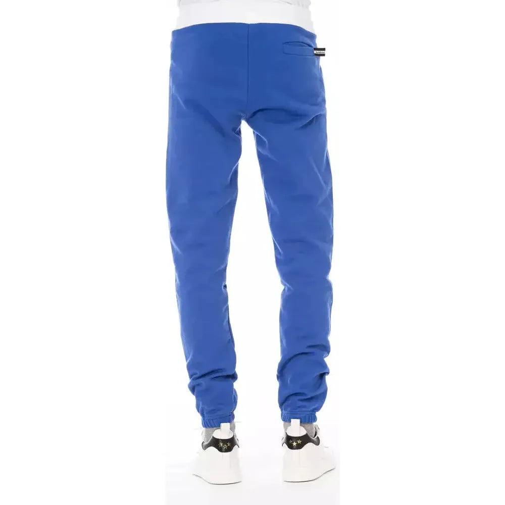 Baldinini Trend Blue Cotton Men Sport Pant BA-22491-XXL