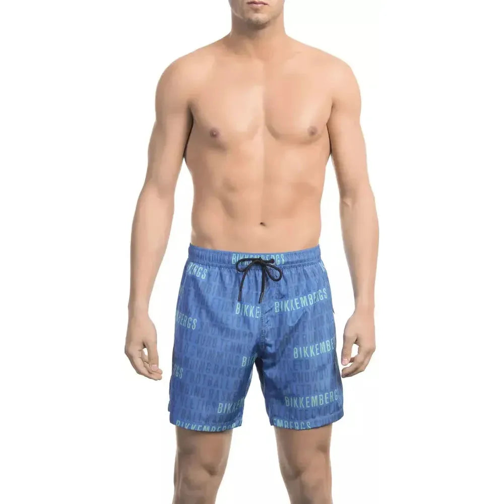Bikkembergs Blue Polyester Swimwear