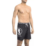 Bikkembergs Sleek Layered Swim Shorts with Logo Detail BIBE-21995-XL-FBB-191