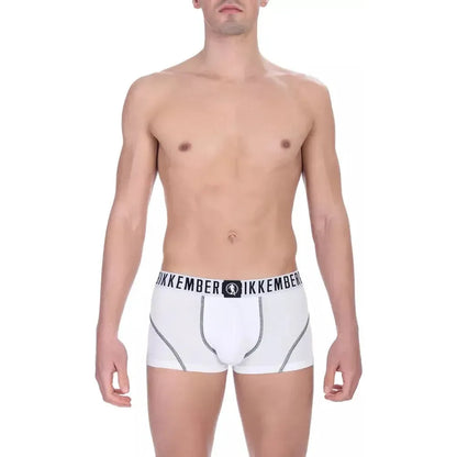 Bikkembergs White Cotton Men's Trunk Pack MAN UNDERWEAR