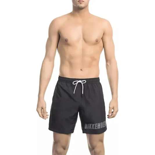 Bikkembergs Black Polyester Men's Swim Short BI-21978-L