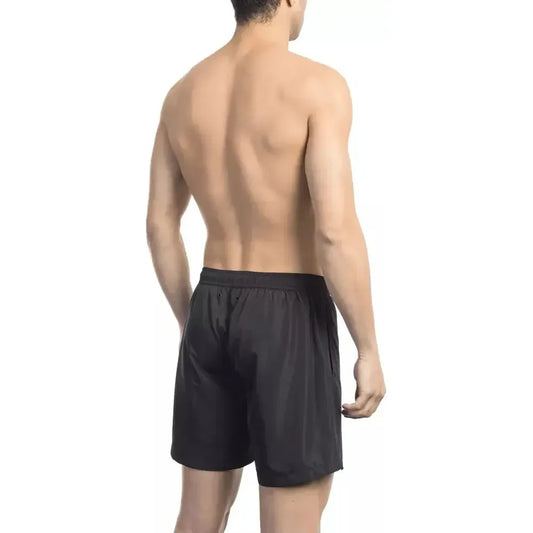 Bikkembergs Black Polyester Men's Swim Short BI-21978-L