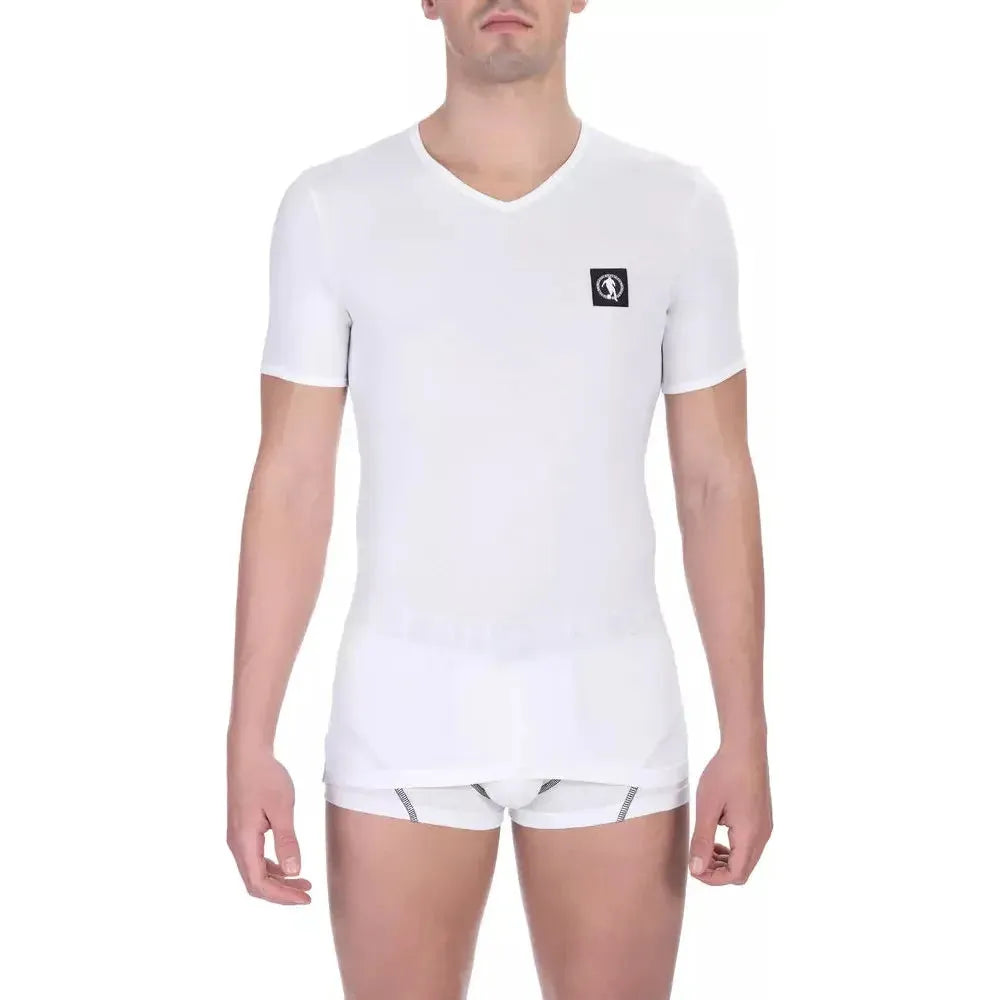 Bikkembergs White Cotton Men T-Shirt BI-21810-S