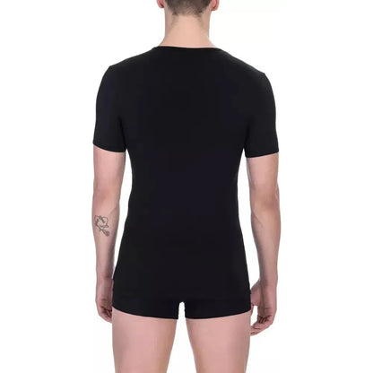 Bikkembergs Black Cotton Men's T-Shirt MAN T-SHIRTS
