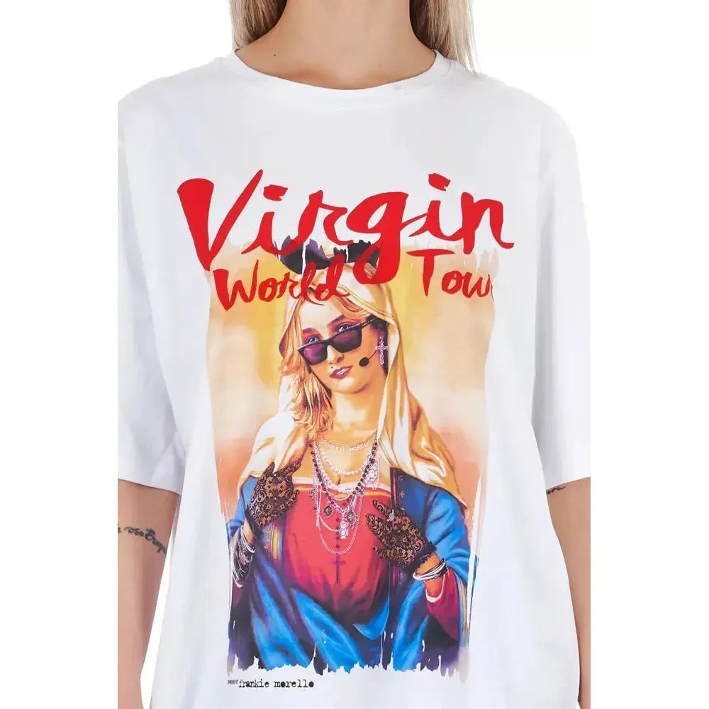 Frankie Morello White Cotton T-Shirt