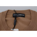 Dolce & Gabbana Beige Cashmere Crown Logo Pullover Sweater TSH83581- 48