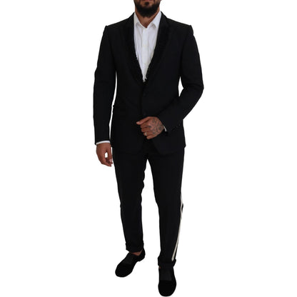 Dolce & Gabbana Black MARTINI Slim Fit Jacket Blazer