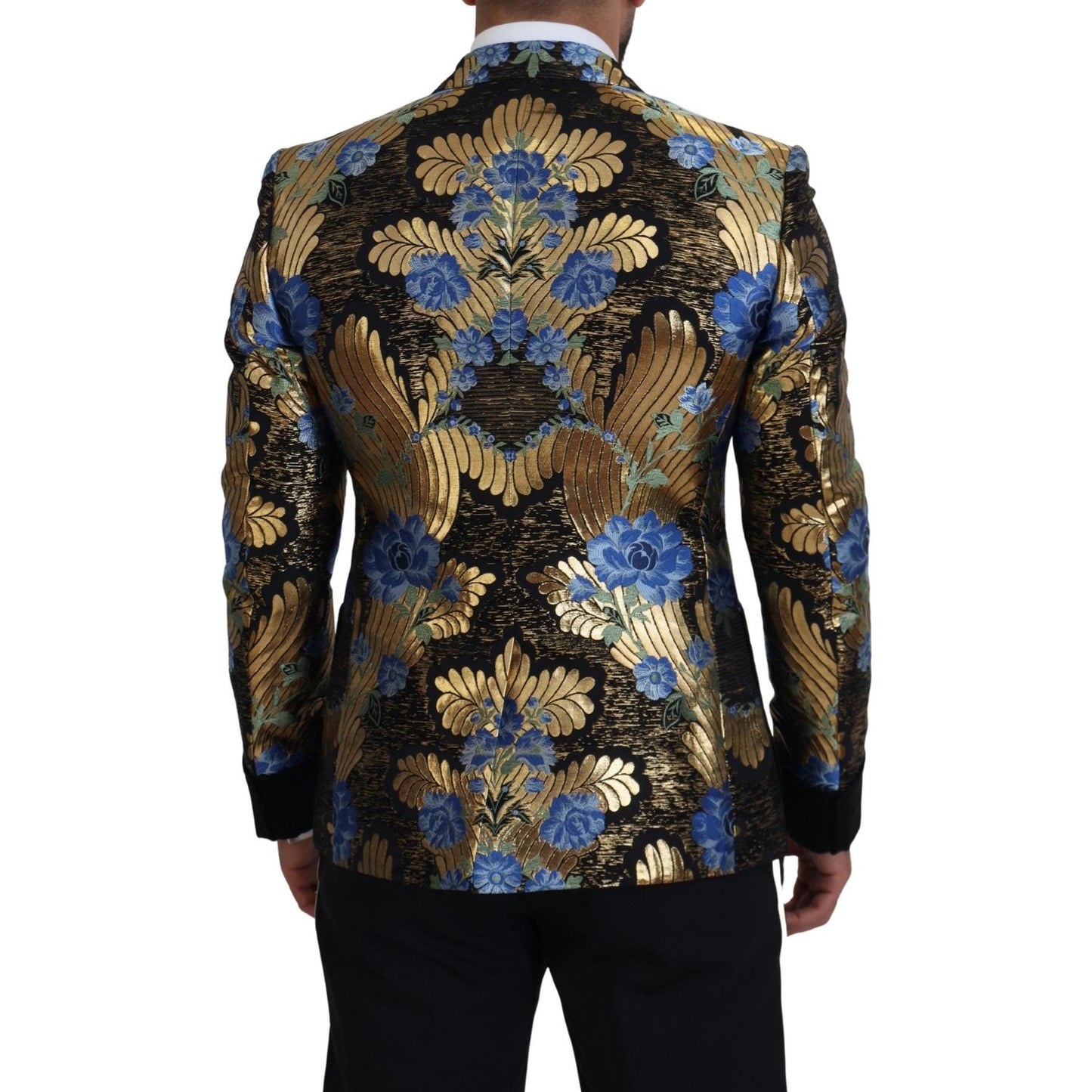 Dolce & Gabbana Gold Lurex Double Breasted Jacket Blazer Dolce & Gabbana