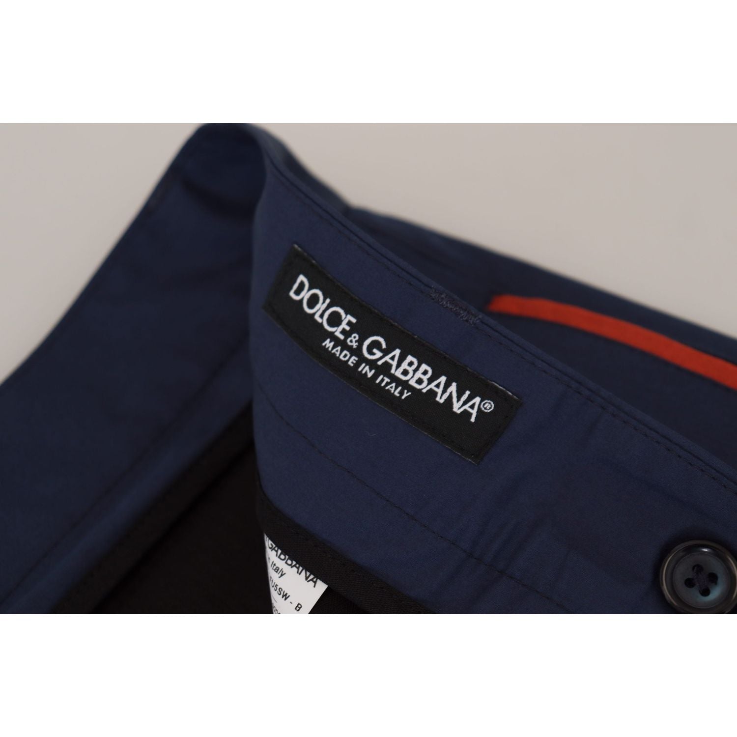 Dolce & Gabbana Blue Cotton Chino Formal Pants