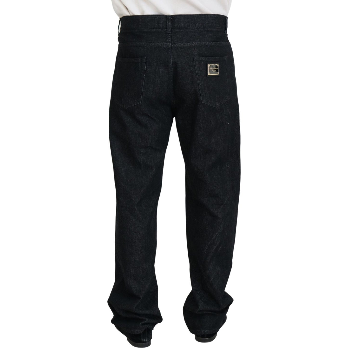 Dolce & Gabbana Black Washed Cotton Men Casual Denim Jeans