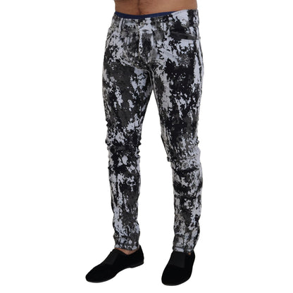 Dolce & Gabbana Multicolor Cotton Tie Dye Skinny Denim Jeans Dolce & Gabbana