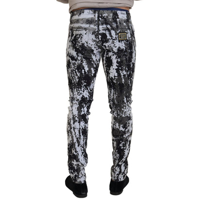 Dolce & Gabbana Multicolor Cotton Tie Dye Skinny Denim Jeans Dolce & Gabbana