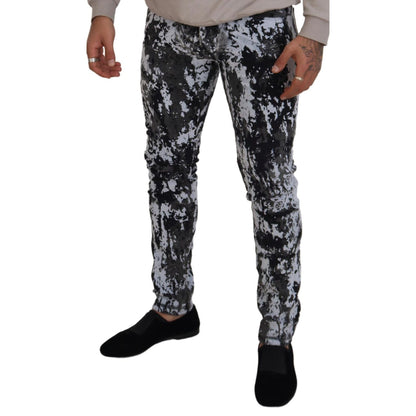Dolce & Gabbana Multicolor Cotton Tie Dye Skinny Denim Jeans Dolce & Gabbana