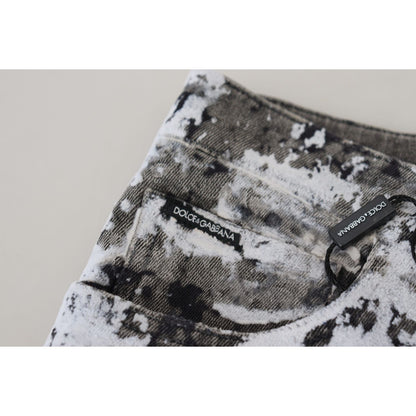 Dolce & Gabbana Multicolor Cotton Tie Dye Skinny Denim Jeans Dolce & Gabbana