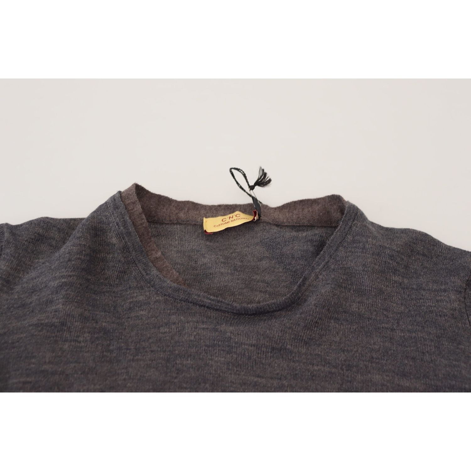 Costume National Gray Crewneck Pullover Sweater