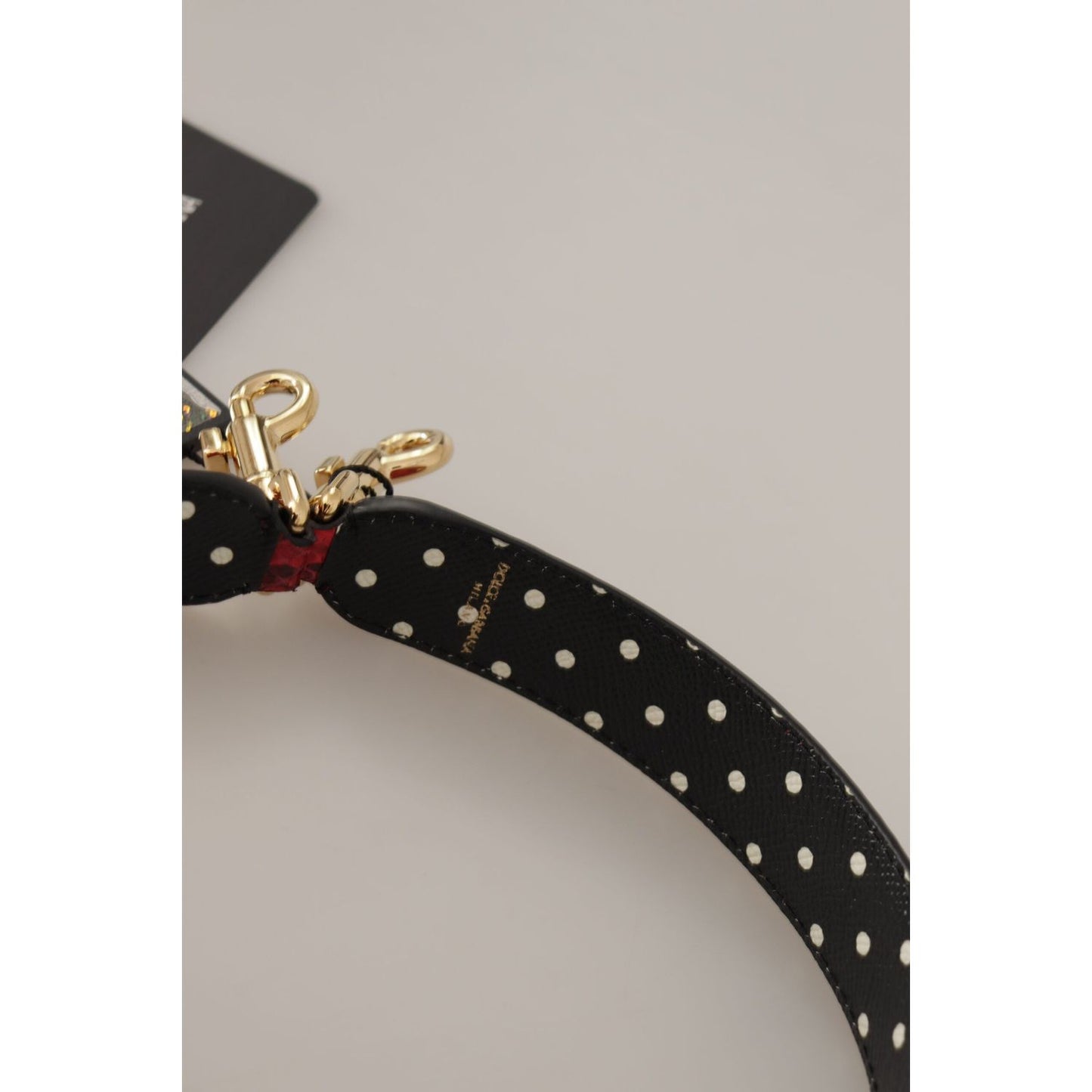 Dolce & Gabbana Red Python Leather Crystals Reversible Shoulder Strap