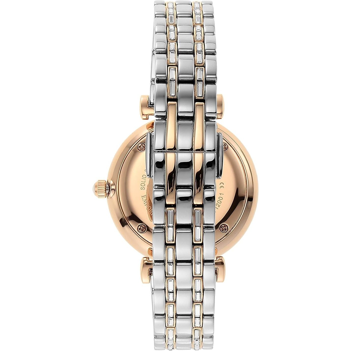 Emporio Armani Elegant Two-Tone Crystal Pave Watch