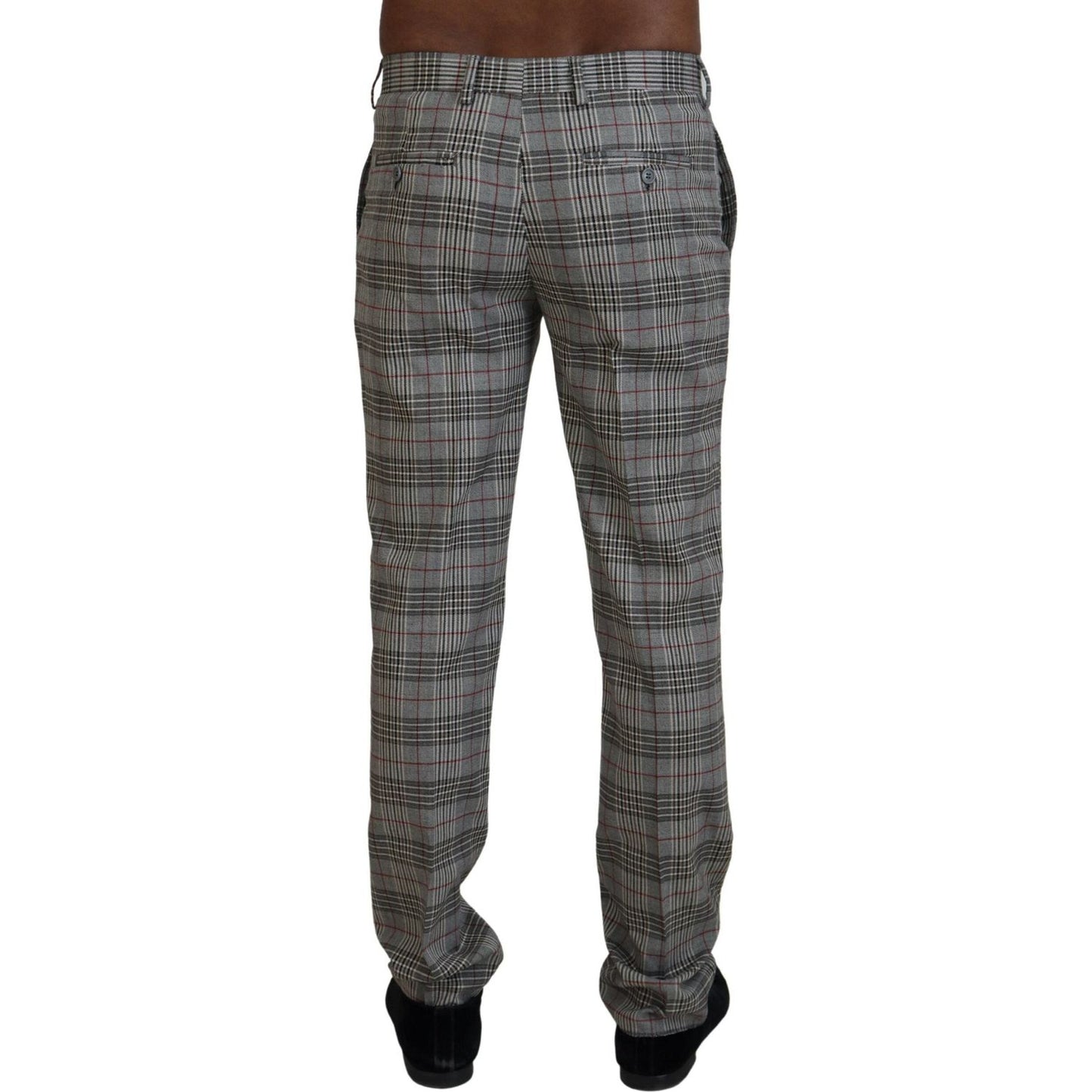 BENCIVENGA Gray Checkered Skinny Men Pants
