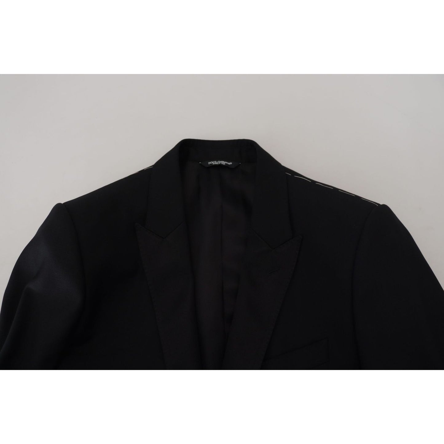 Dolce & Gabbana Black Slim Fit Formal Martini Blazer