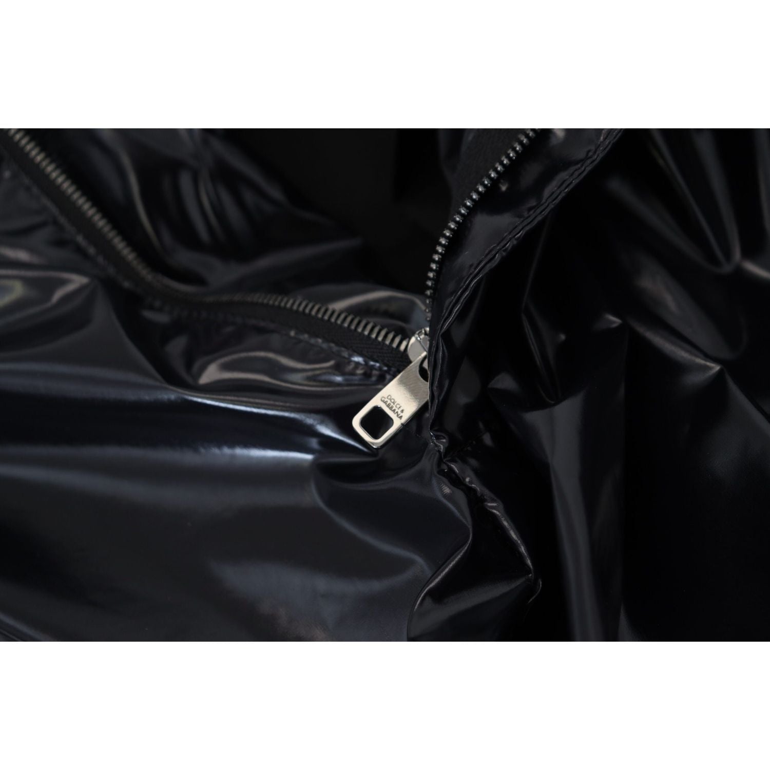 Dolce & Gabbana Black Shining Nylon Skinny Men Pants