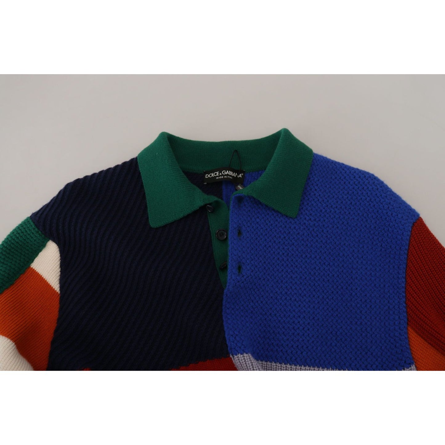 Dolce & Gabbana Multicolor Stripes Wool Pullover Sweater
