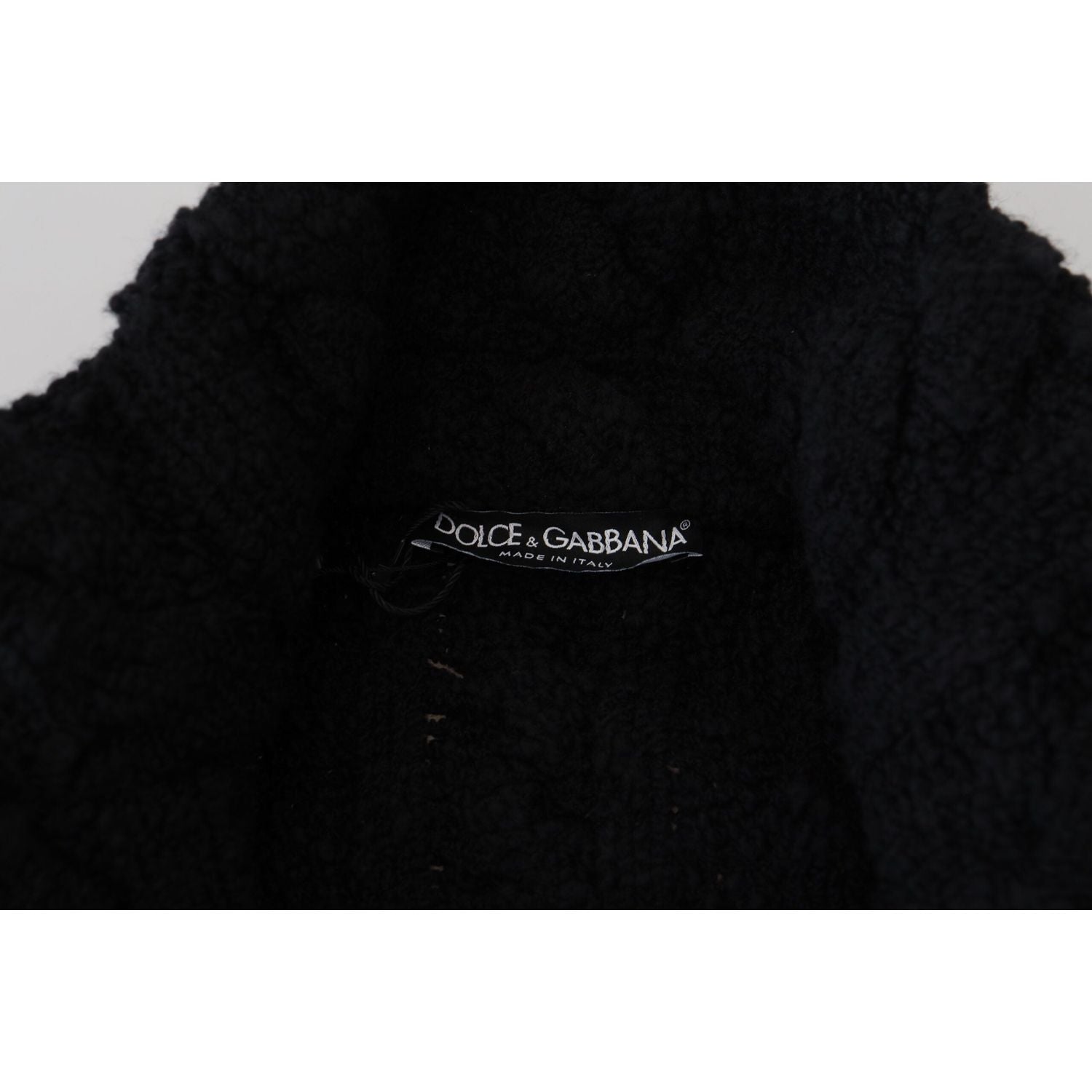 Dolce & Gabbana Black Wool Knit Button Cardigan Sweater