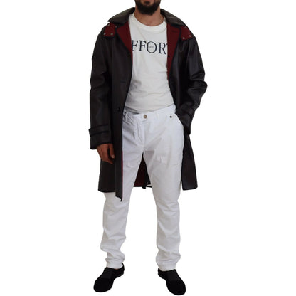 Dolce & Gabbana Black Trench Hooded Parka Cotton Jacket