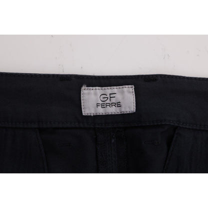 GF Ferre Blue Cotton Stretch Chinos Pants
