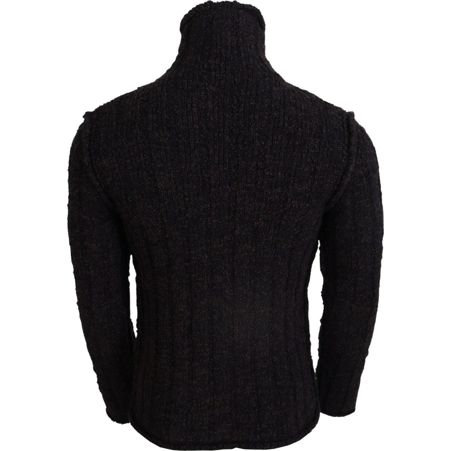 Dolce & Gabbana Brown Wool Knit Turtleneck Pullover Sweater Dolce & Gabbana