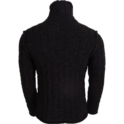 Dolce & Gabbana Brown Wool Knit Turtleneck Pullover Sweater Dolce & Gabbana