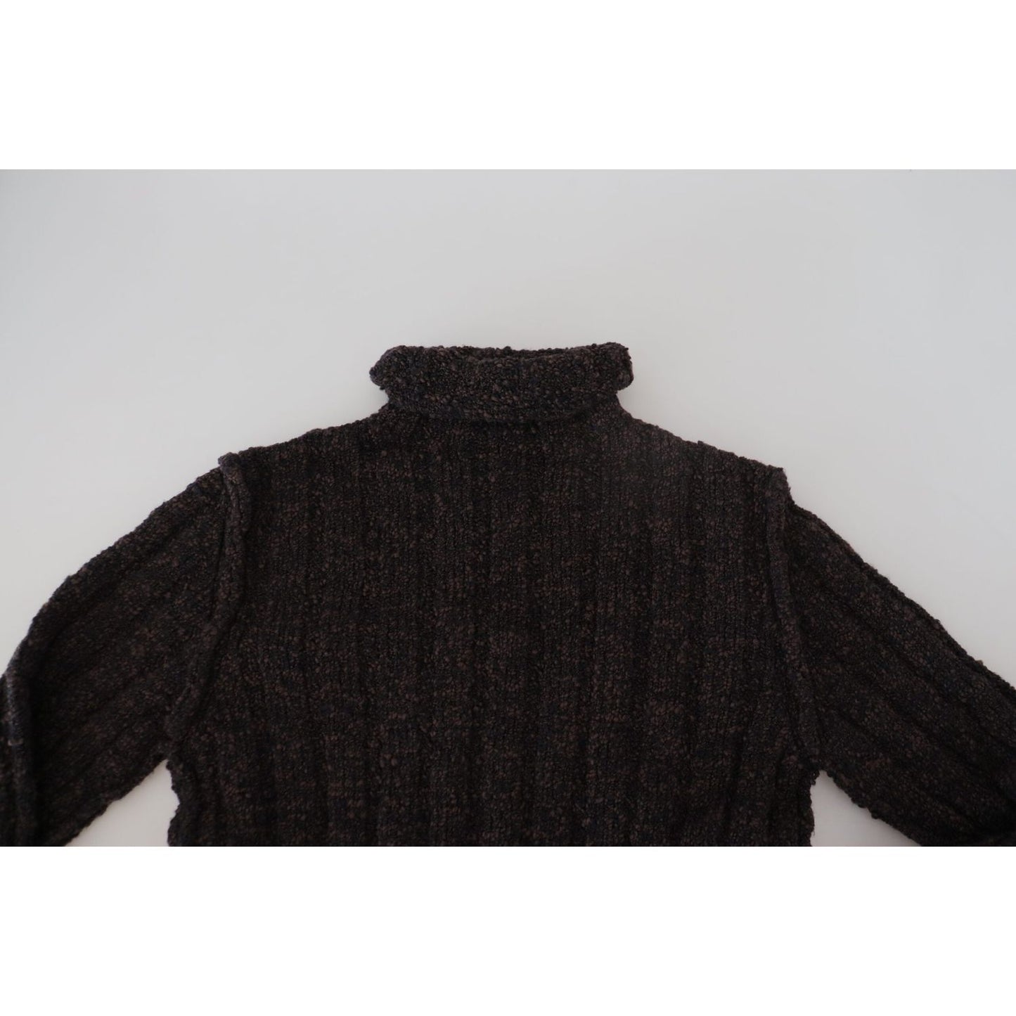 Dolce & Gabbana Brown Wool Knit Turtleneck Pullover Sweater Dolce & Gabbana