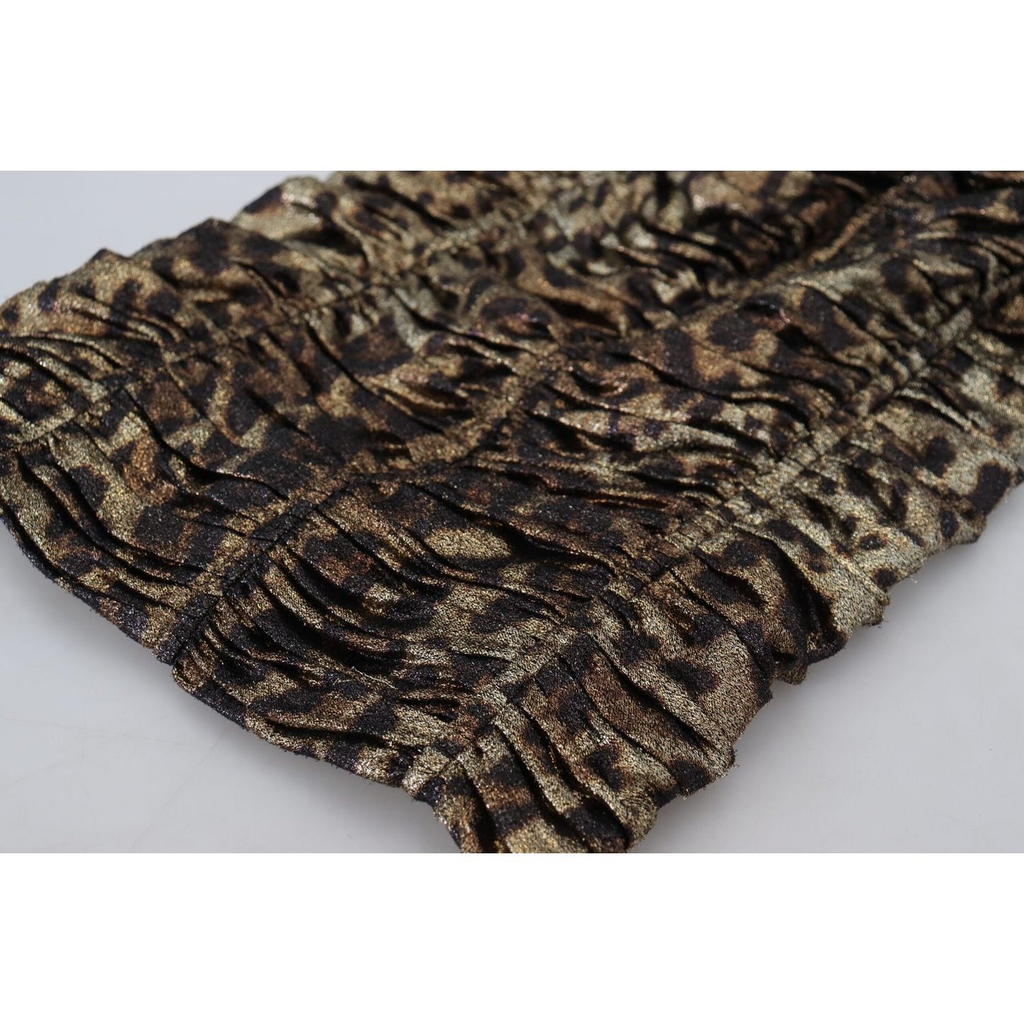 Dolce & Gabbana Multicolor Leopard Bodycon Sheath Midi Dress