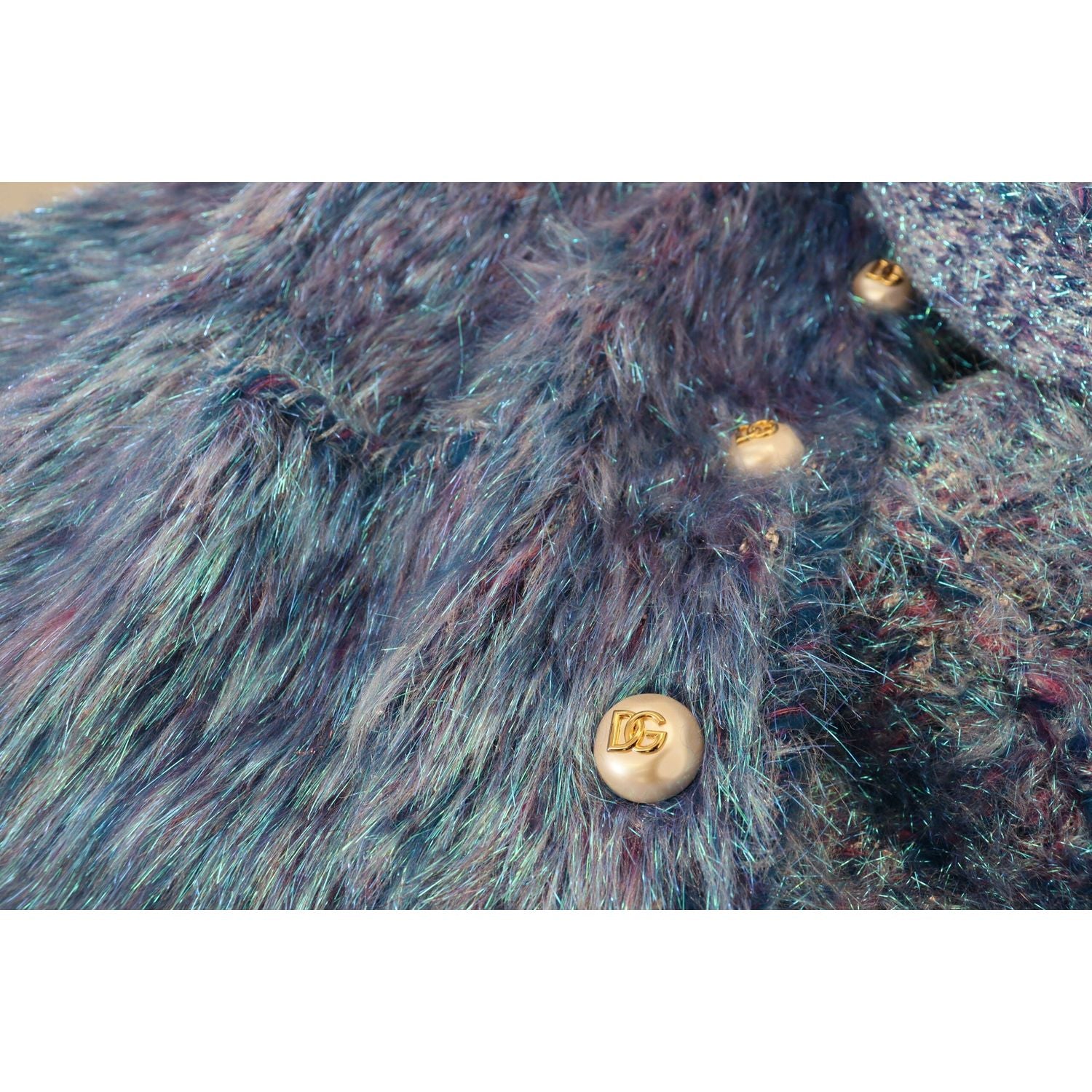 Dolce & Gabbana Multicolor Polyester Fringes Coat Jacket