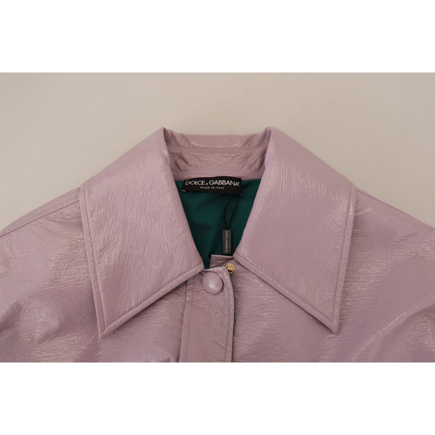 Dolce & Gabbana Purple Cotton Button Down Cropped Jacket JKT3577- 40