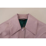 Dolce & Gabbana Purple Cotton Button Down Cropped Jacket JKT3577- 40