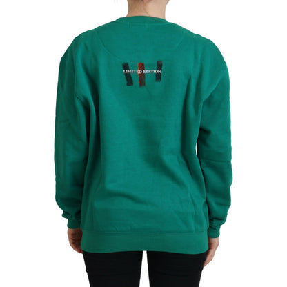 Philippe Model Green Printed Long Sleeves Pullover Sweater