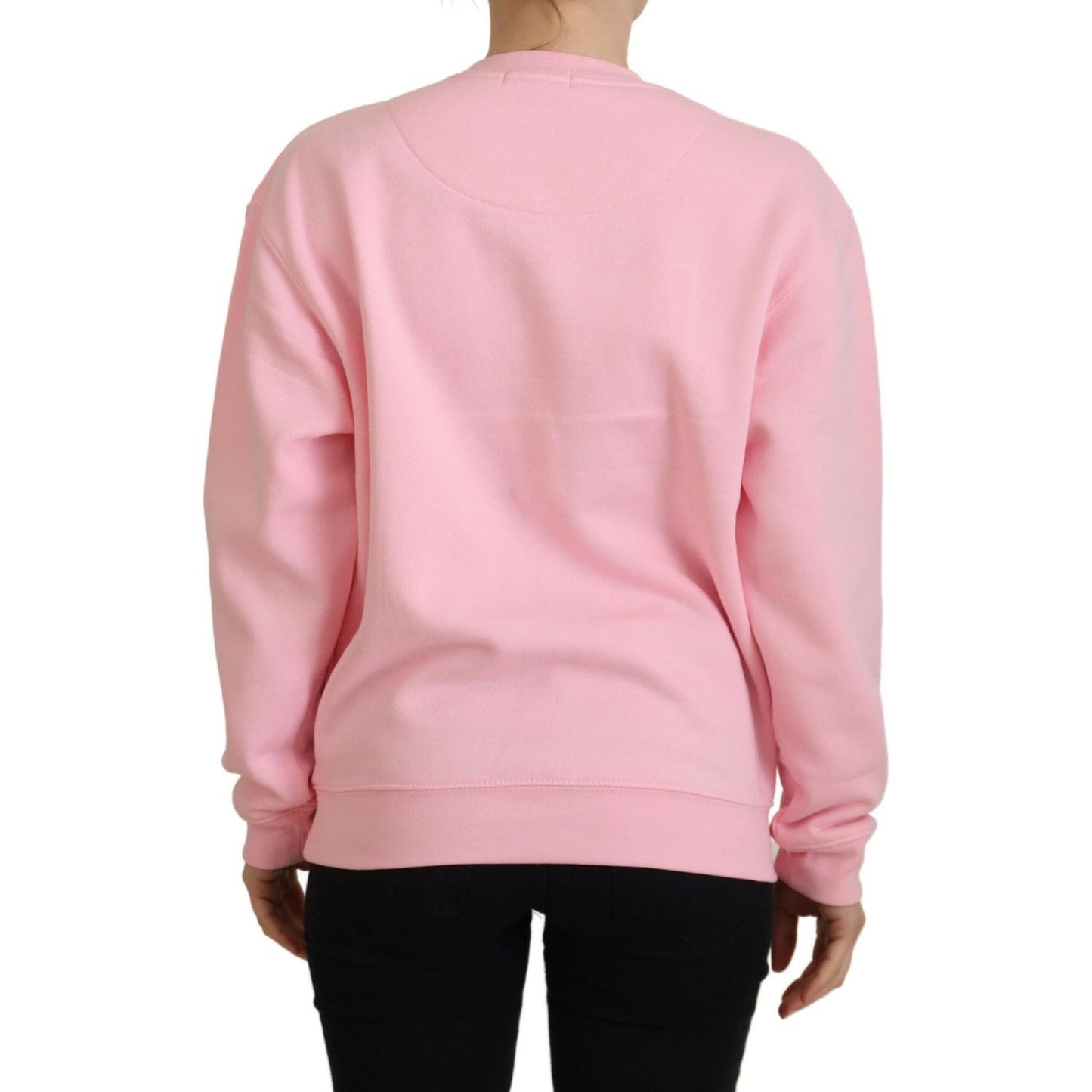 Philippe Model Pink Printed Long Sleeves Pullover Sweater