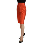 Dolce & Gabbana Orange Silk High Waist Cropped Pants PAN74170- 40