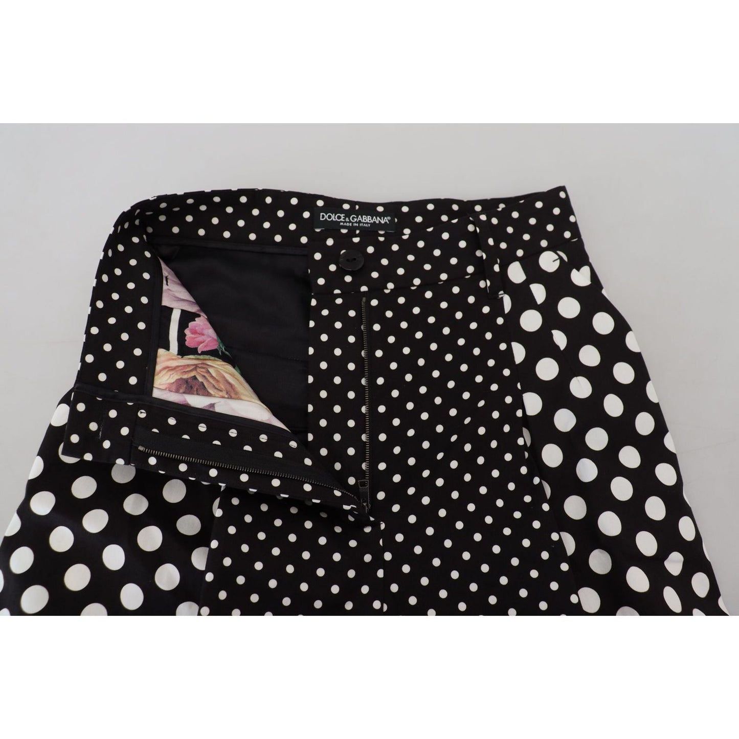 Dolce & Gabbana Multicolor Polka Dots High Waist Pants PAN74592- 38