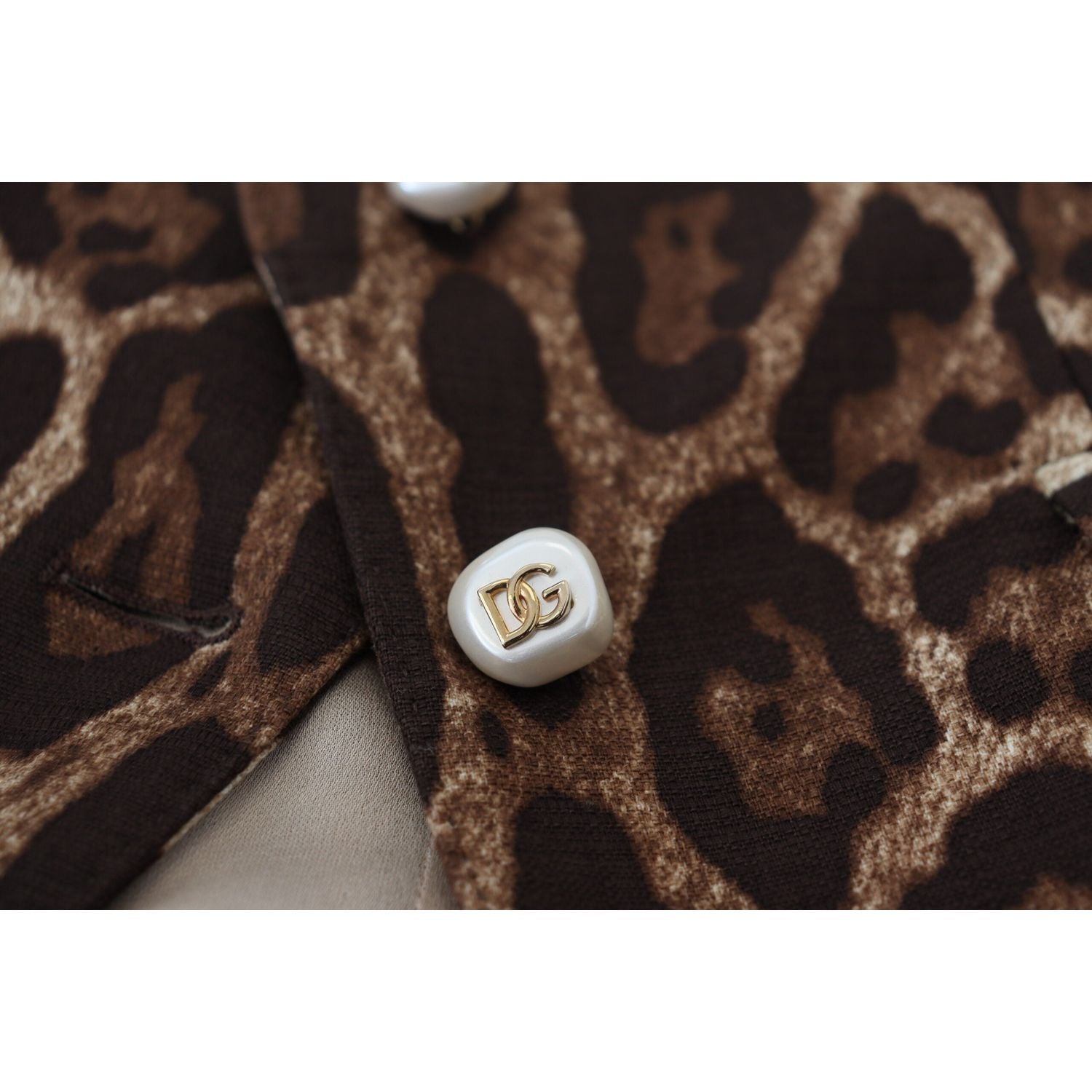 Dolce & Gabbana Brown Leopard Print Wool A-line Mini Skirt