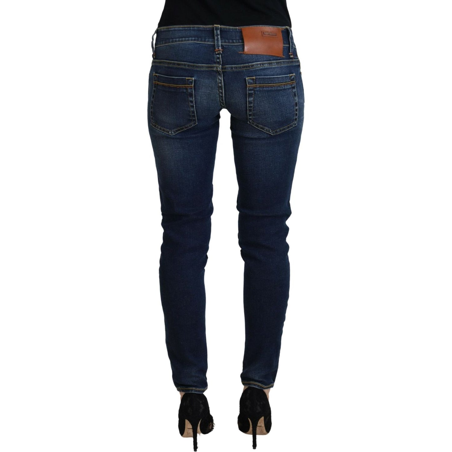Acht Blue Cotton Low Waist Skinny Women Casual Jeans PAN74074- 26