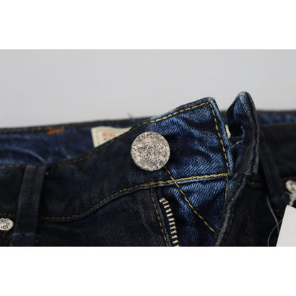 Acht Blue Cotton Low Waist Slim Fit Women Casual Jeans