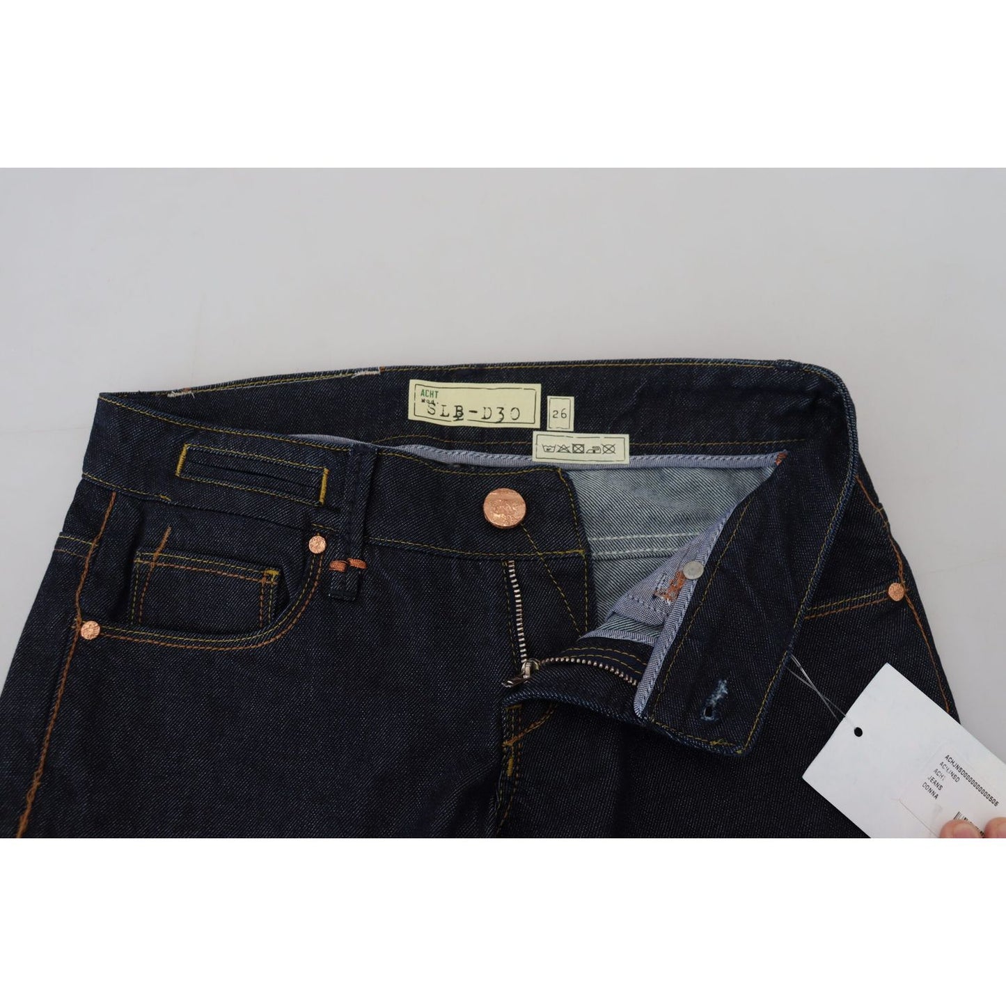 Acht Blue Cotton Low Waist Slim Fit Women Casual Jeans PAN74091- 26