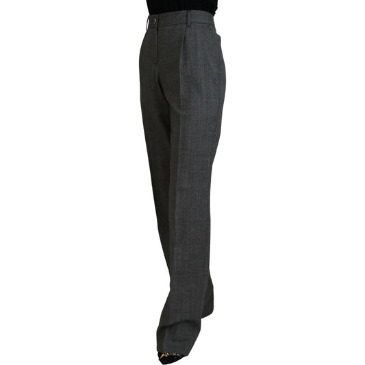 Dolce & Gabbana Gray High Waist Women Wool Pants PAN74210-40