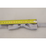 Dolce & Gabbana Gray Silk Adjustable Men Neck Papillon Bow Tie FT3774